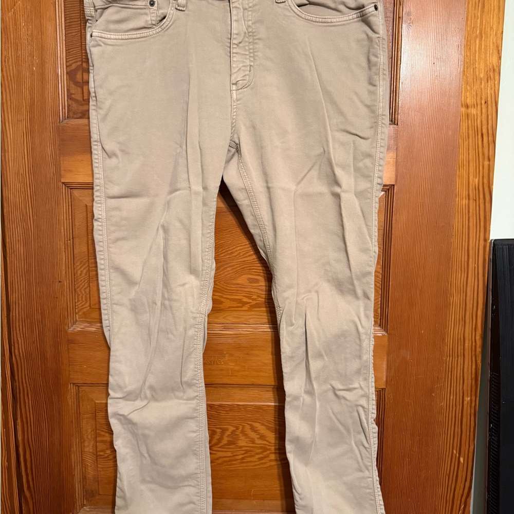 Men's DU/ER beige khaki 34x32 Nature N2X Slim Fit jeans pants